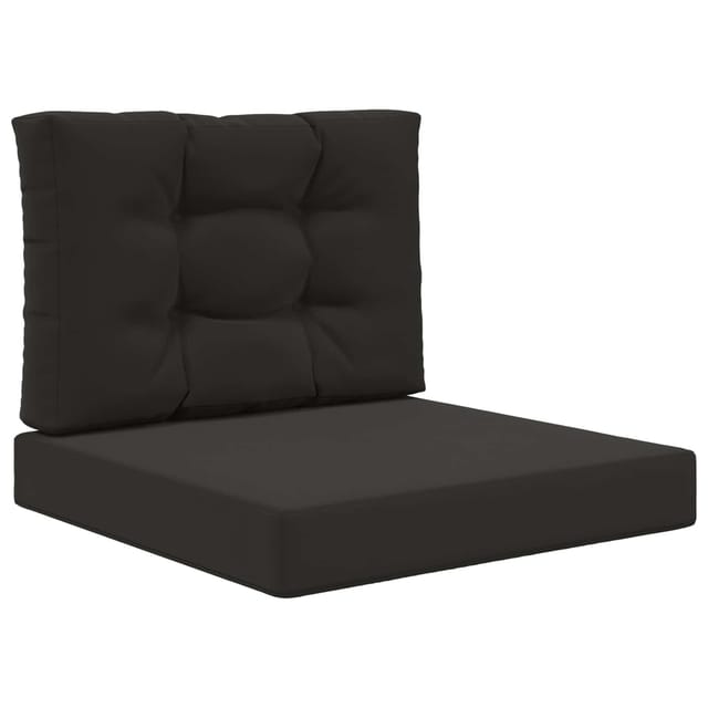 vidaXL Sofakissen für Draußen 2-Tlg Schwarz Polyester 900734