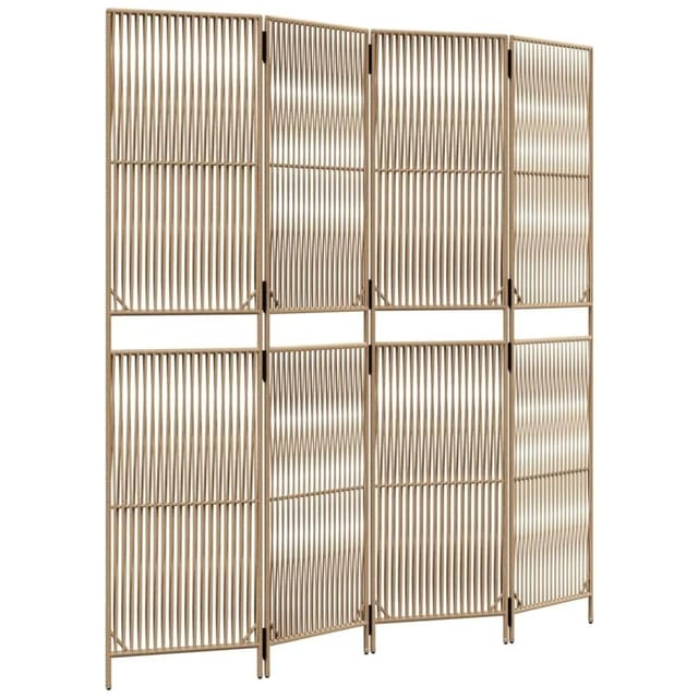 vidaXL Paravent 4 Tlg Beige Poly Rattan 365395