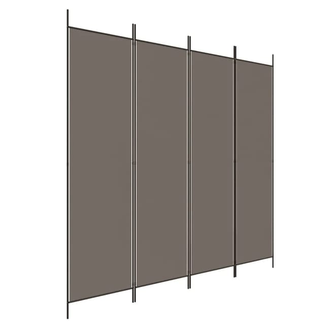 vidaXL 4 Tlg Paravent Anthrazit 200x220 cm Stoff 350200