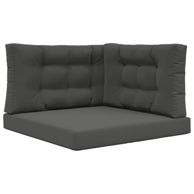 vidaXL Sofakissen für Draußen 3-Tlg Anthrazit Polyester 900880