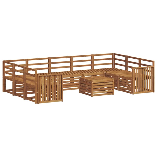 vidaXL Sofagarnituren 10-Tlg Natur Massivholz Akazie 3375514