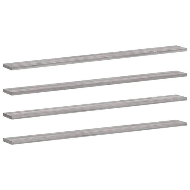 vidaXL Wandregale 4 Stk Grau Sonoma 100x10x1,5 cm Holzwerkstoff 838287