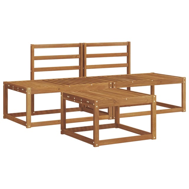 vidaXL Outdoor-Sofagarnitur 3 Stk Natur Massivholz Akazie 3366942