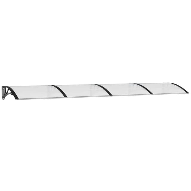 vidaXL Türvordach Schwarz und Transparent 350x75 cm Polycarbonat 153591