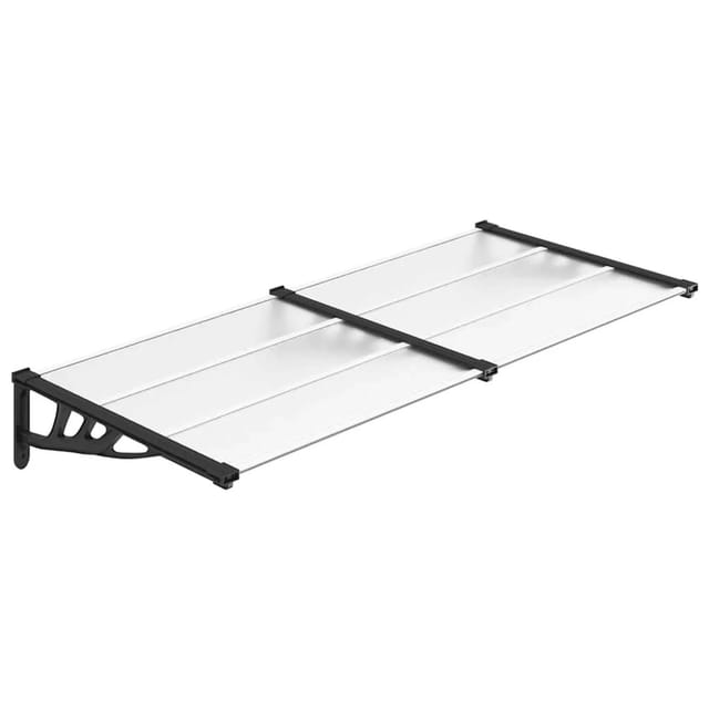 vidaXL Türvordach Schwarz und Transparent 199x90 cm Polycarbonat 153685