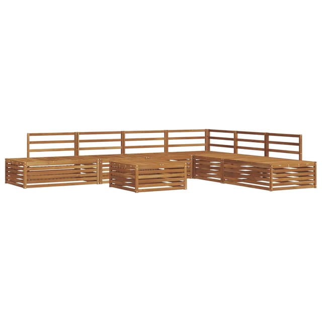 vidaXL Outdoor-Sofagarnitur 7 Stück Natur Massivholz Akazie 3374104