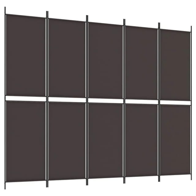 vidaXL 5 Tlg Paravent Braun 250x200 cm Stoff 350235