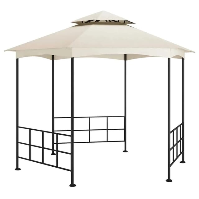 vidaXL Pavillon mit Seitenwänden 3,1x2,7 m Creme 313931