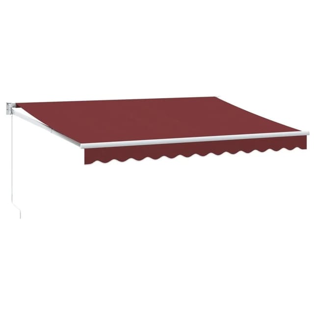 vidaXL Markise Manuell Weinrot 350x250 cm 3215294
