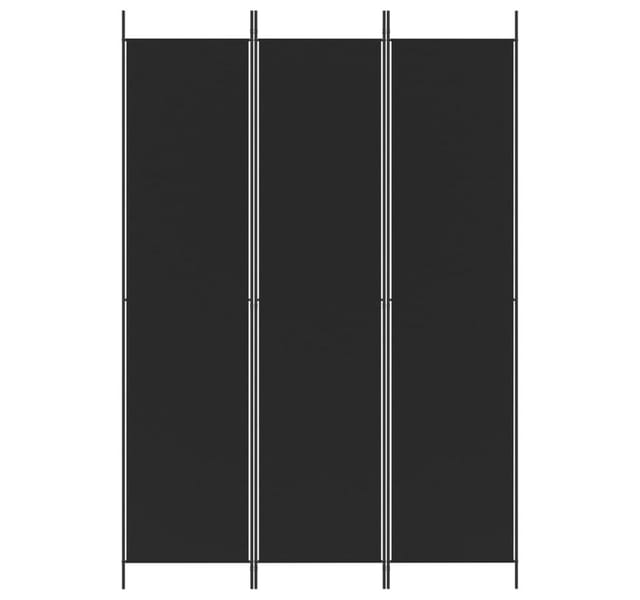vidaXL 3 Tlg Paravent Schwarz 150x220 cm Stoff 350197