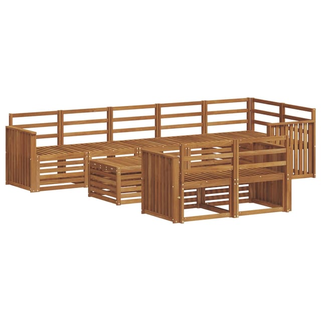 vidaXL Sofagarnituren 9-Tlg Natur Massivholz Akazie 3375044