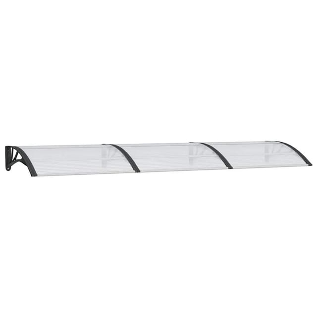 vidaXL Türvordach Schwarz und Transparent 300x75 cm Polycarbonat 153578