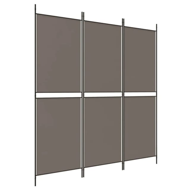 vidaXL 3 Tlg Paravent Anthrazit 150x220 cm Stoff 350244