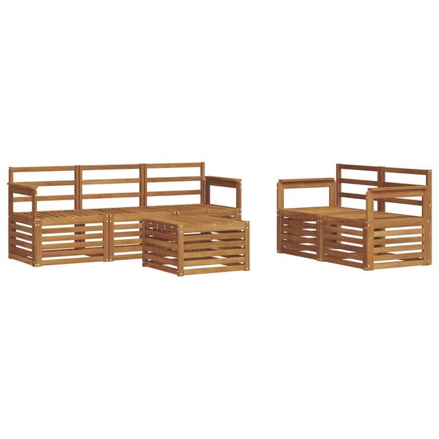 vidaXL Sofagarnituren 6-Tlg Natur Massivholz Akazie 3374354