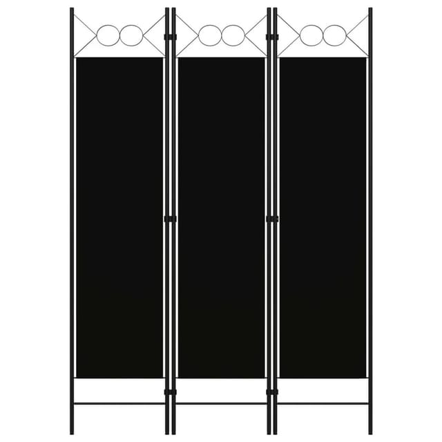 vidaXL 3 Tlg Raumteiler Schwarz 120 x 180 cm 320702