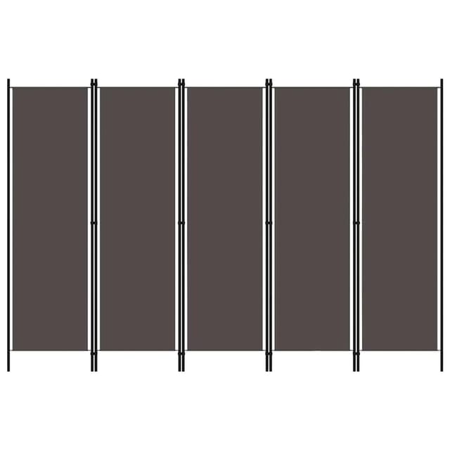 vidaXL 5 Tlg Raumteiler Anthrazit 250x180 cm 320725