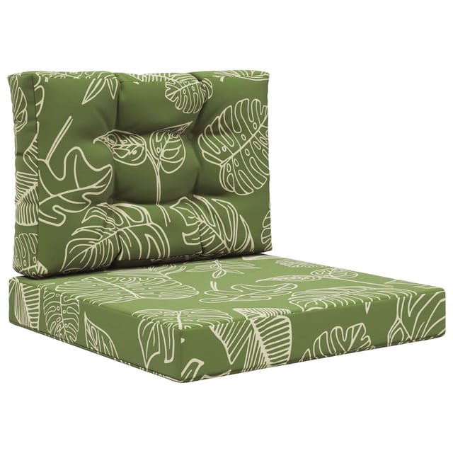 vidaXL Sofakissen für Draußen 2-Tlg Blattdesign Polyester 900741