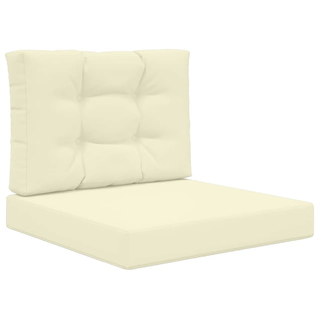 vidaXL Sofakissen für Draußen 2-Tlg Creme Polyester 900729