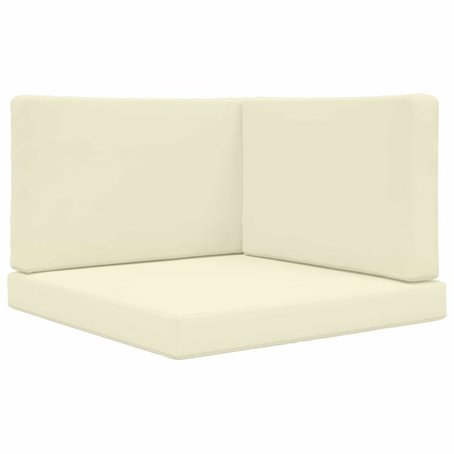 vidaXL Sofakissen für Draußen 3-Tlg Creme Polyester 900865