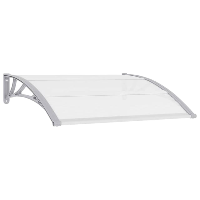 vidaXL Türvordach Grau und Transparent 120x75 cm PC 144818