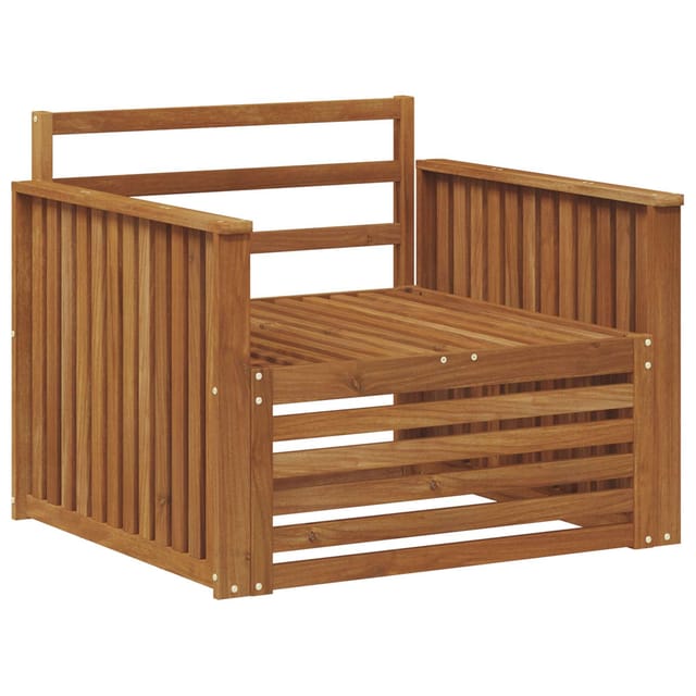 vidaXL 2 Stück Sofa mit Armlehnen Massivholz Akazie Natur 3436389