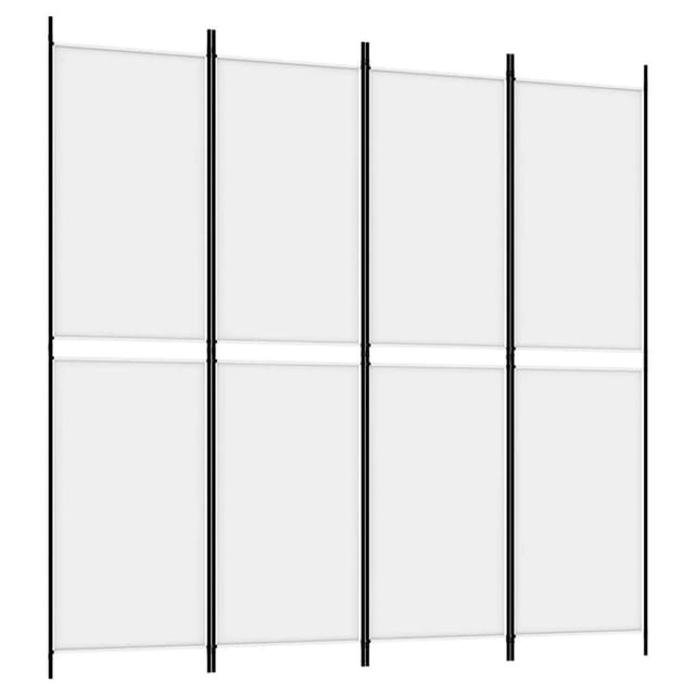 vidaXL 4 Tlg Paravent Weiß 200x200 cm Stoff 350230