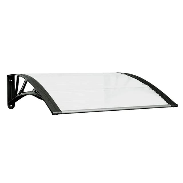 vidaXL Türvordach Schwarz und Transparent 80x75 cm Polycarbonat 153585