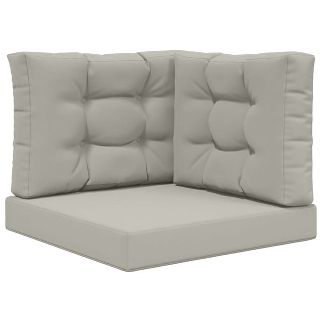 vidaXL Sofakissen für Draußen 3-Tlg Grau Polyester 900762