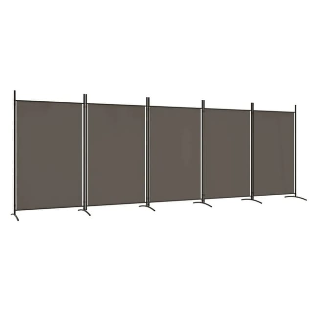 vidaXL 5 Tlg Paravent Anthrazit 433x180 cm Stoff 350268