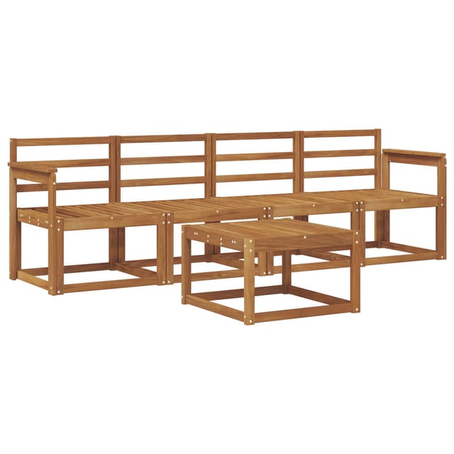 vidaXL Outdoor-Sofagarnitur 5 Stk Natur Massivholz Akazie 3365962