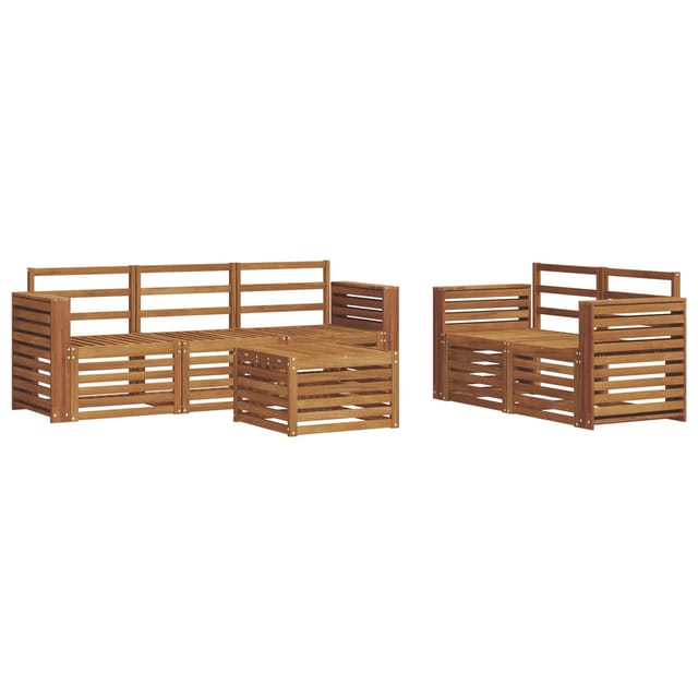 vidaXL Sofagarnituren 6-Tlg Natur Massivholz Akazie 3374374