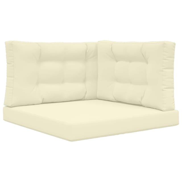 vidaXL Sofakissen für Draußen 3-Tlg Creme Polyester 900882