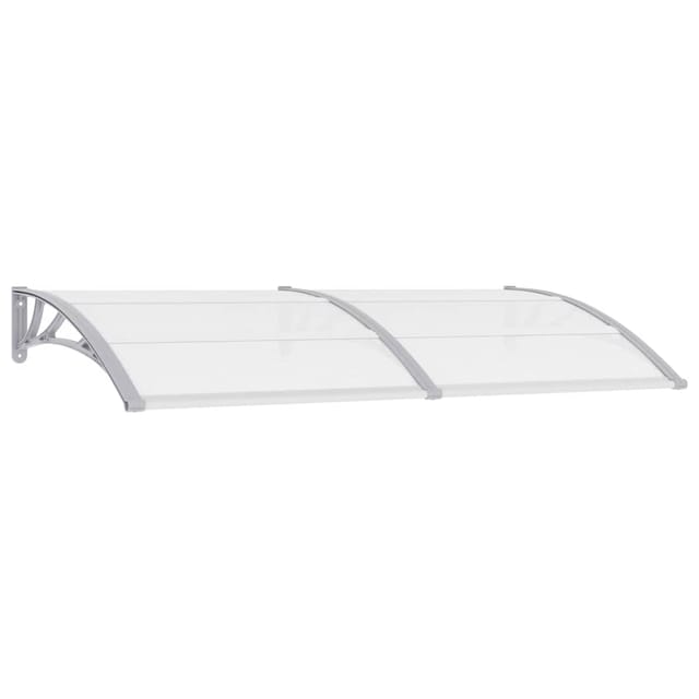 vidaXL Türvordach Grau und Transparent 200x75 cm PC 144820