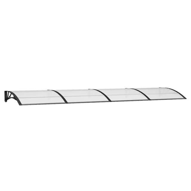 vidaXL Türvordach Schwarz 400x100 cm Polycarbonat 153600