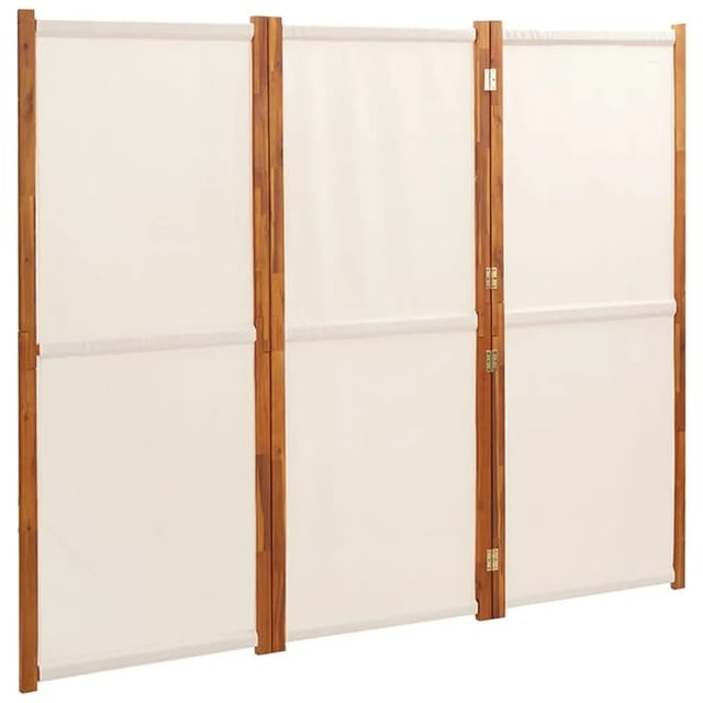 vidaXL 3 Tlg Raumteiler Cremeweiß 210x180 cm 319183