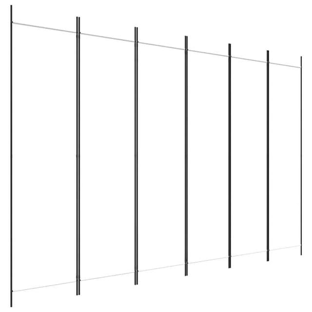 vidaXL 6 Tlg Paravent Weiß 300x200 cm Stoff 350190