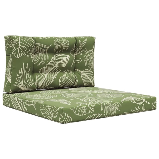 vidaXL Sofakissen für Draußen 2-Tlg Blattdesign Polyester 900860