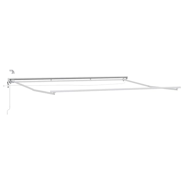 vidaXL Elektrische Markisenrahmen mit LEDs Weiß 4,5 x 3,5 m Aluminium 42024842