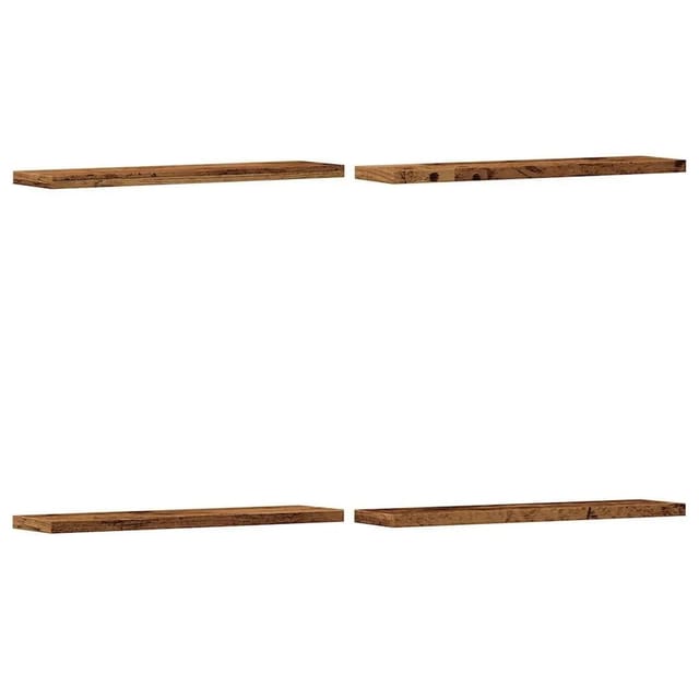 vidaXL Wandregale 4 Stk Altholz-Optik 40x20x1,5 cm Holzwerkstoff 856291