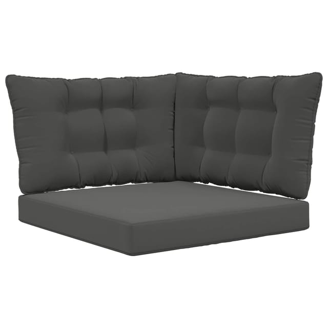 vidaXL Sofakissen für Draußen 3-Tlg Anthrazit Polyester 900914