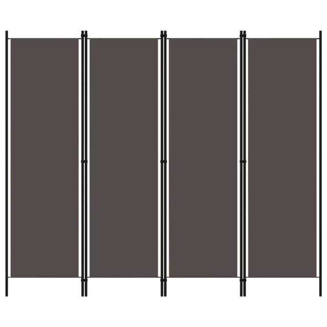 vidaXL 4 Tlg Raumteiler Anthrazit 200x180 cm 320721