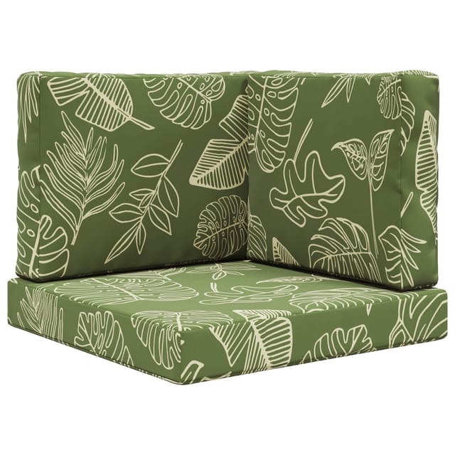 vidaXL Sofakissen für Draußen 3-Tlg Blattdesign Polyester 900758