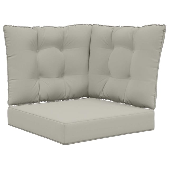 vidaXL Sofakissen für Draußen 3-Tlg Grau Polyester 900796