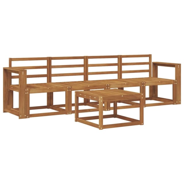 vidaXL Outdoor-Sofagarnitur 5 Stk Natur Massivholz Akazie 3365977