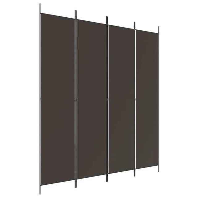 vidaXL 4 Tlg Paravent Braun 200x220 cm Stoff 350199