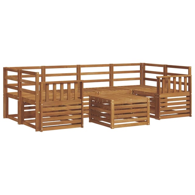 vidaXL Sofagarnituren 7-Tlg Natur Massivholz Akazie 3374439
