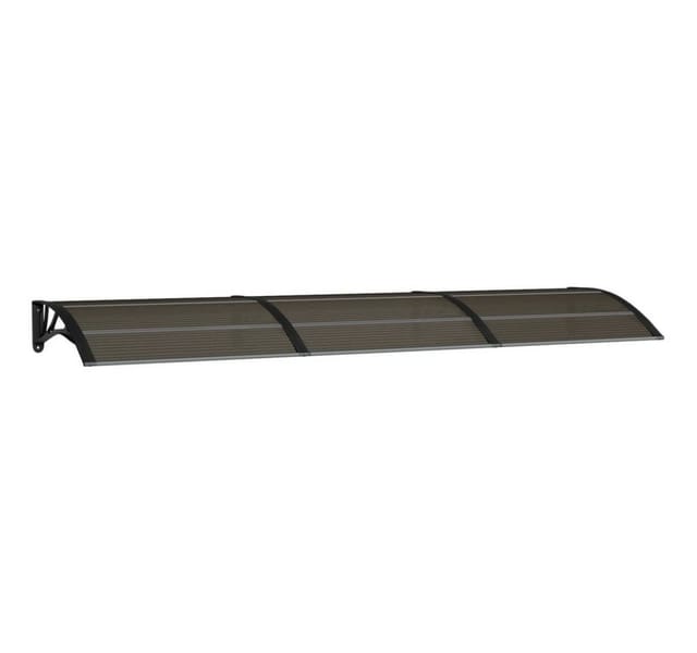 vidaXL Türvordach Schwarz 300x75 cm Polycarbonat 153584
