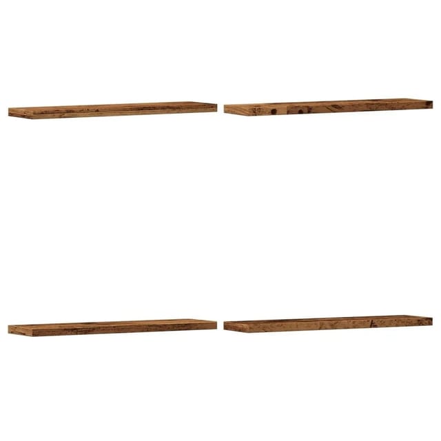 vidaXL Wandregale 4 Stk Altholz-Optik 40x10x1,5 cm Holzwerkstoff 856289