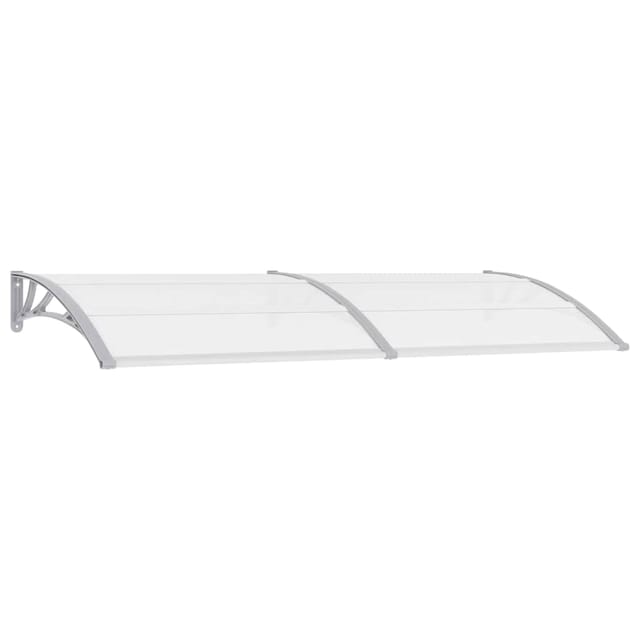 vidaXL Türvordach Grau und Transparent 240x75 cm PC 144821
