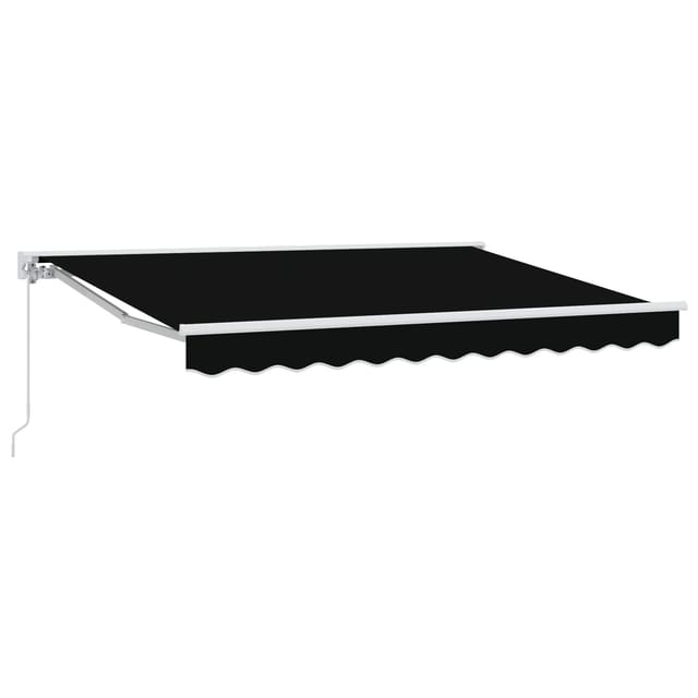 vidaXL Manuell Einziehbare Markise Schwarz 3 x 2,5 m 3420223